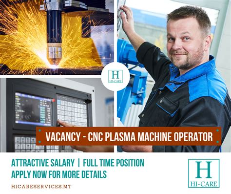 cnc plasma cutting machine operator job description|plasma operator salary.